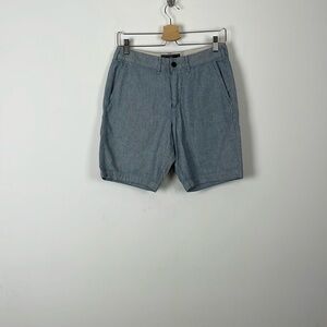 Abercrombie & Fitch Mens 28 Barrel 4 Pocket Pinstrip Linen Blend Casual Shorts